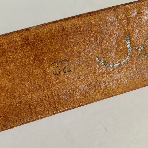 Vintage Tooled Brown Leather Belt Silver Western - Picture 7 of 11